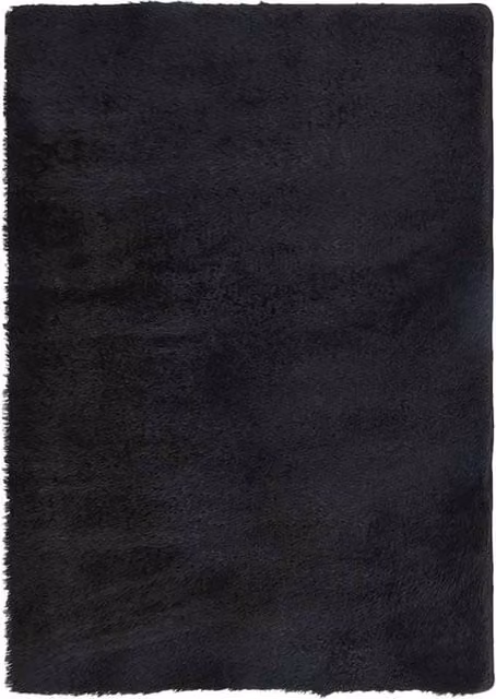 Berkfield Home NAVARRA Shaggy High Pile Rug, Black, W: 160 cm, D: 230 cm