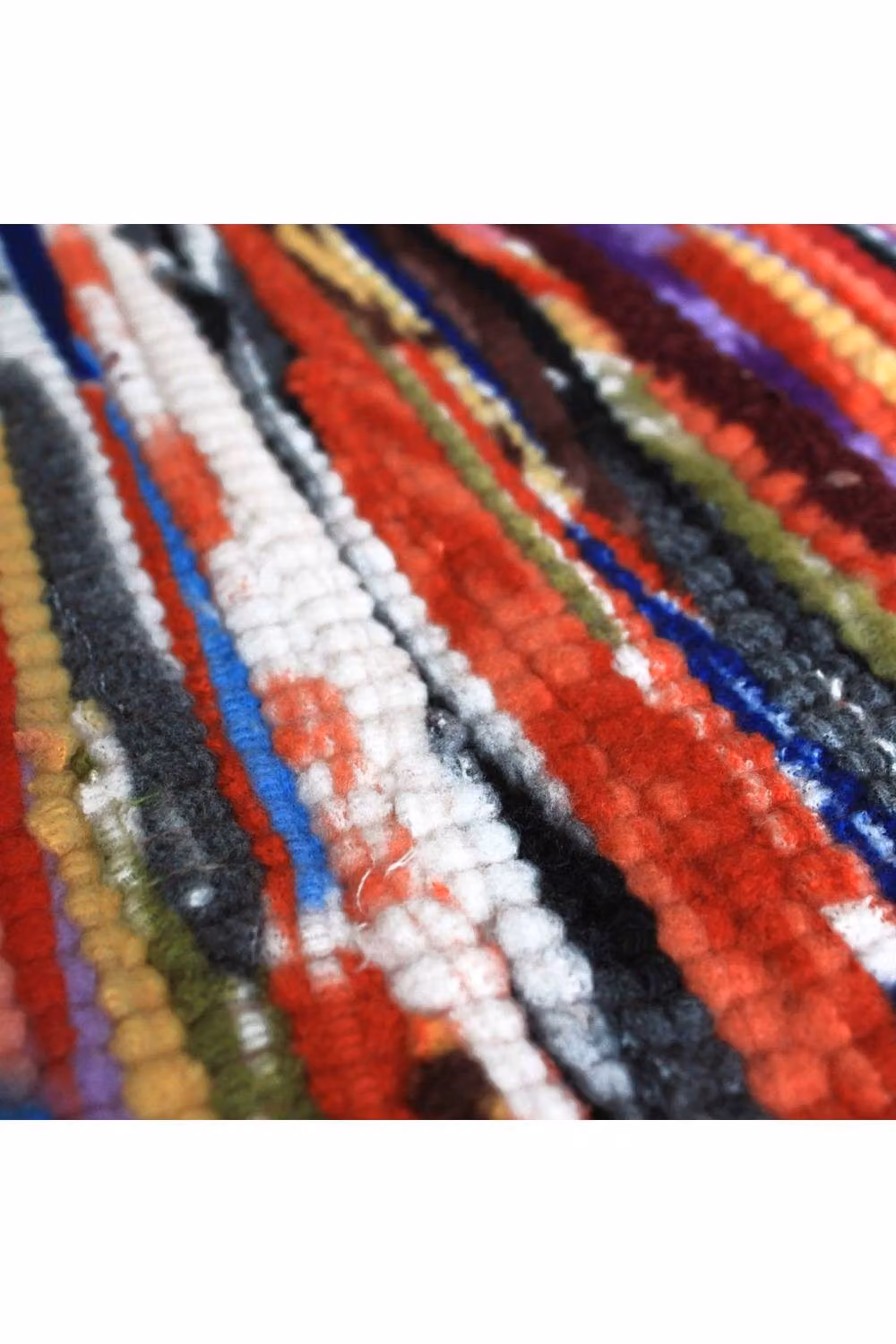 KDMD Multicolour Ethnic Rectangular Cotton Velvet Rug W: 50 cm, D: 90 cm – 2