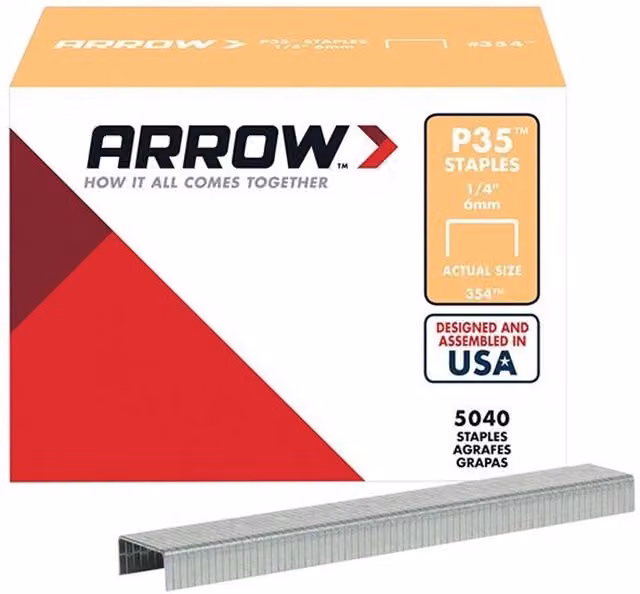 Arrow P35 Flat Wire Staples in Silver and Multicolour
