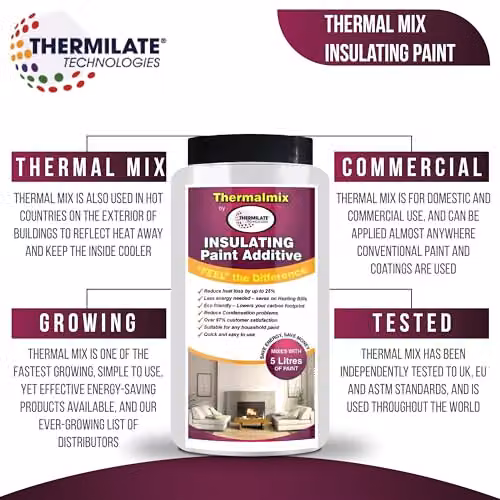 Thermilate Technologies Thermalmix Insulating Paint Additive, Transparent – 4