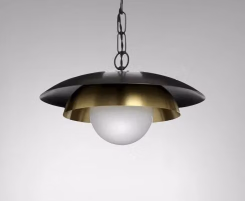 CTO Lighting Carapace Chain DALI-A Modern Suspended Pendant Light in Gold/Brass and White