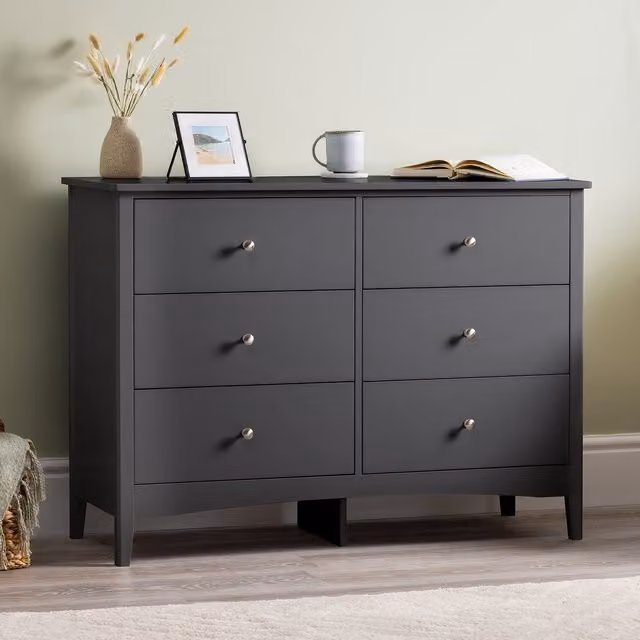 Christow 6 Drawer Bedroom Storage Chest in Black