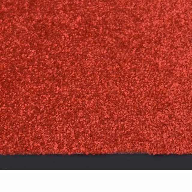 Berkfield Home Red and Black Non-Slip Brushing Doormat, W: 60 cm, D: 80 cm