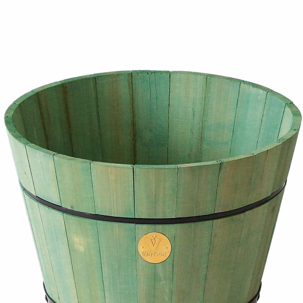 VegTrug Build a Barrel Planter in Sage Green, Medium – 2
