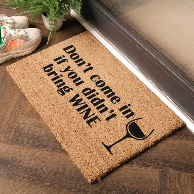 Artsy Mats Without Wine Doormat in Black and Brown, W/D: 60 x 40 cm – 1