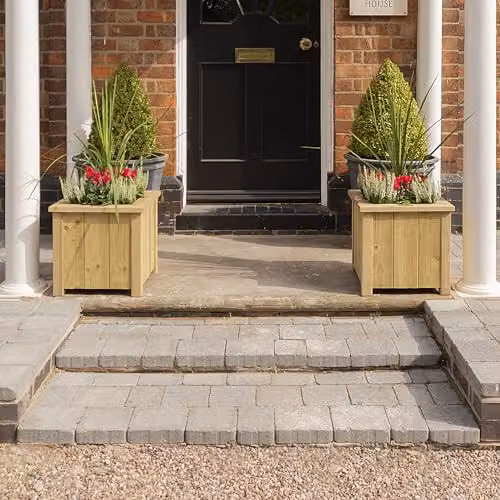 Rowlinson Heritage Small Planter Tub in Brown and Black, W: 43 cm, D: 42 cm, H: 43 cm – 5