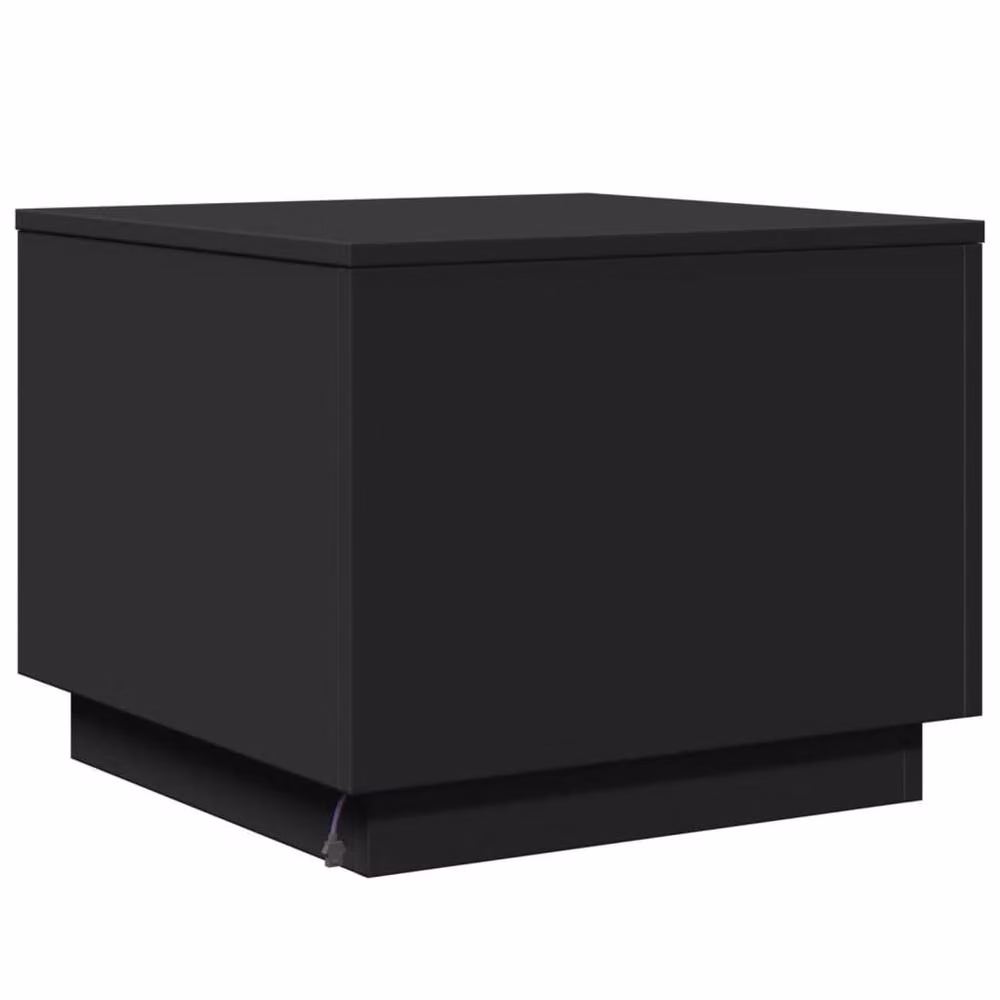 Berkfield Home Modern Square Coffee Table with LED Lights, Black, W/D/H: 50 x 50 x 40 cm – 5
