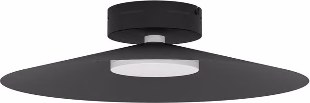 Loops Modern Black Metal LED Ceiling Light with RGB Colour Options