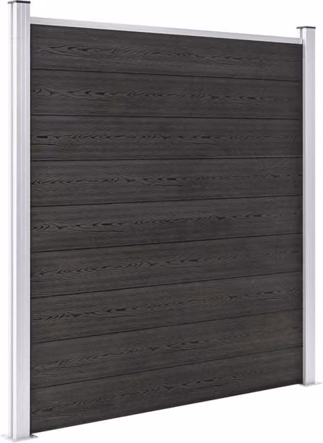 Berkfield Grey WPC Garden Fence Panel, W: 180 cm, H: 186 cm – 1