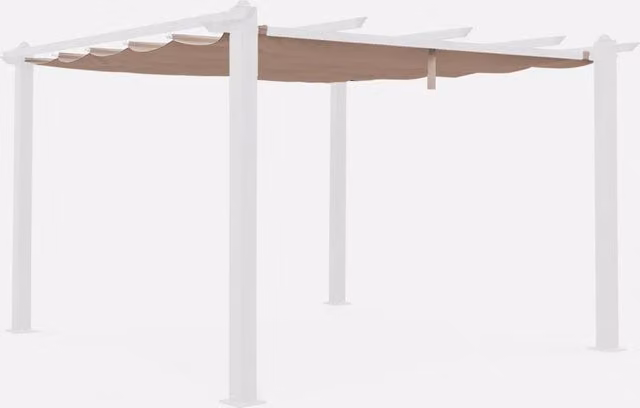 sweeek Replacement Pergola Canopy Roof in Medium Beige Polyester, W 300 cm x D 248 cm