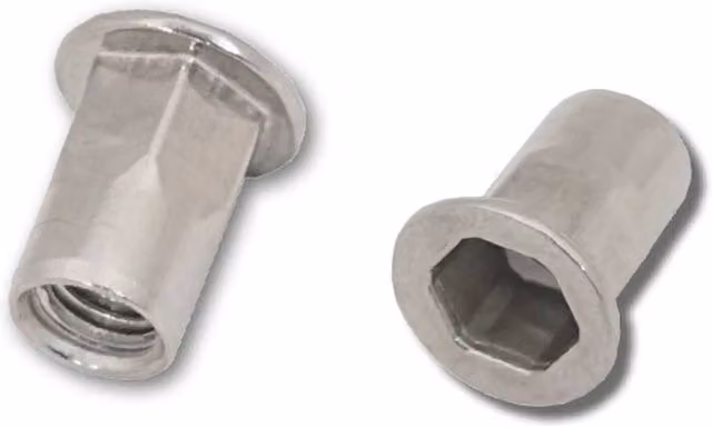 JRP Riveting Products M10 x 21.0 Stainless Steel Rivet Nuts, Silver, Box of 250