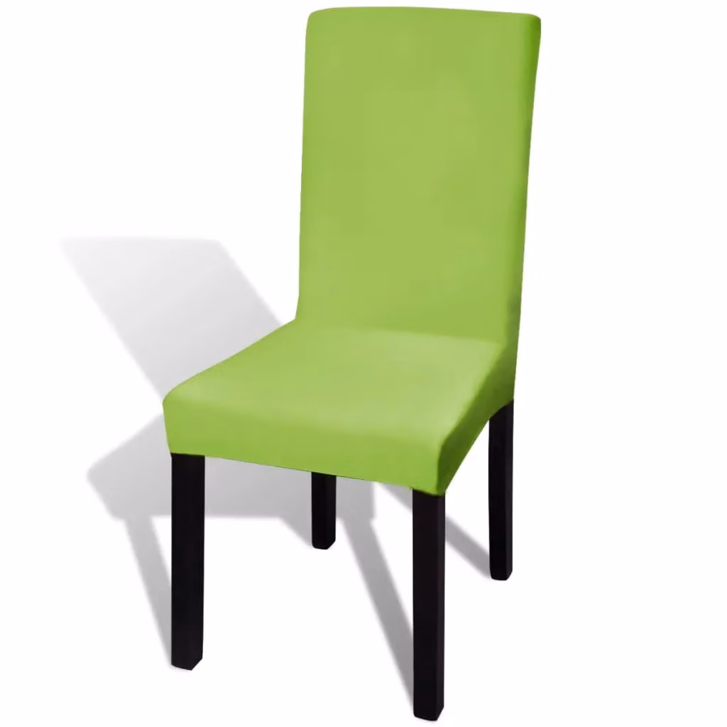 Berkfield Home Straight Stretchable Dining Chair Covers, 4 Pack, Green – 2