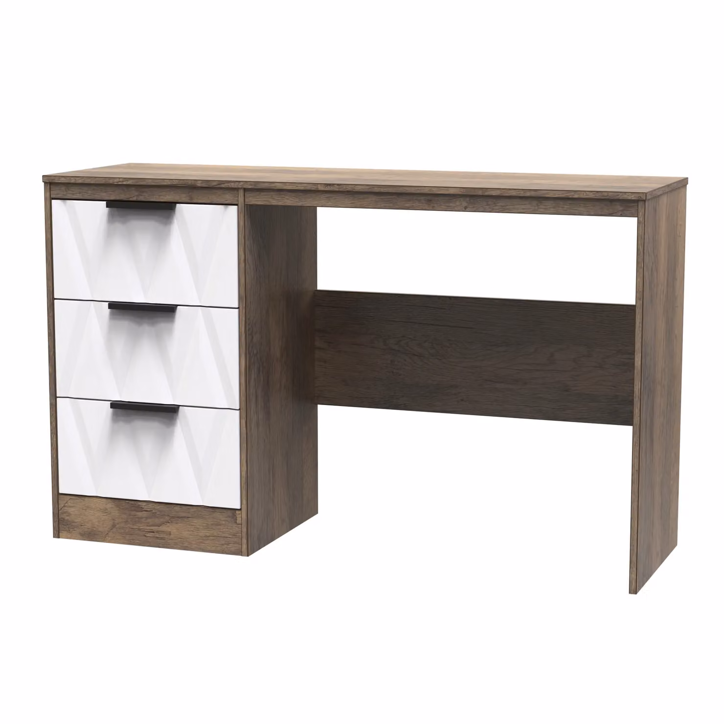 Ready Assembled 2 U Washington 3 Drawer Desk in Dark Brown – 2