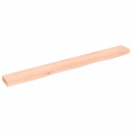 vidaXL Wall Mounted Rustic Oak Shelf, Natural/Brown, W: 100 cm, D: 10 cm, H: 4 cm – 1