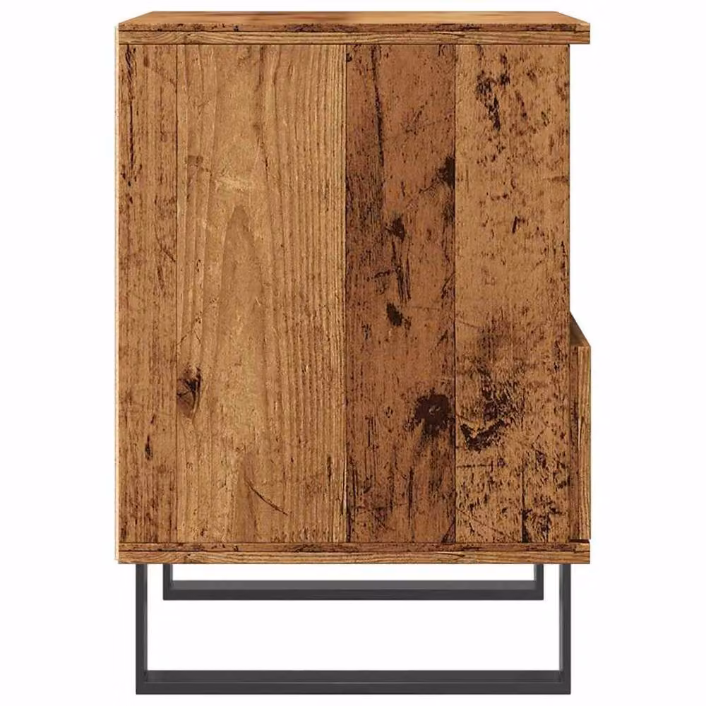 Berkfield Home Modern Bedside Cabinet in Brown Old Wood, W/D/H: 40 x 35 x 50 cm – 4