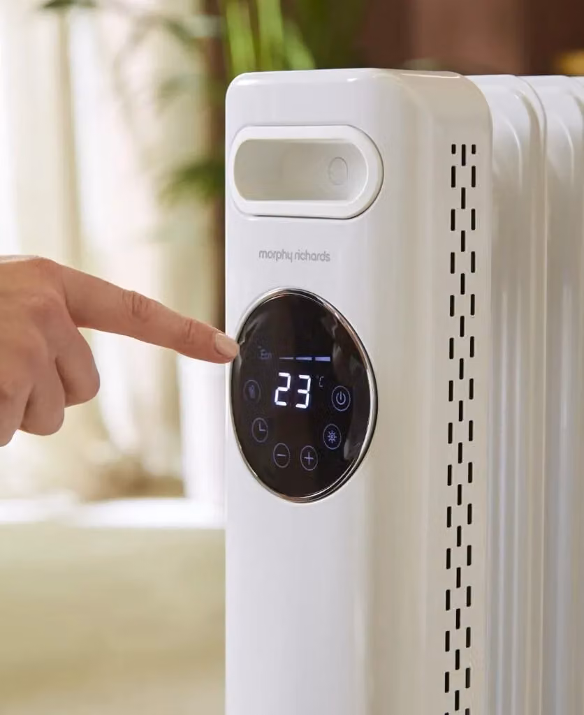 Morphy Richards HeatFlux 1.5kW Digital Oil Filled Radiator with Remote Control, White – 5