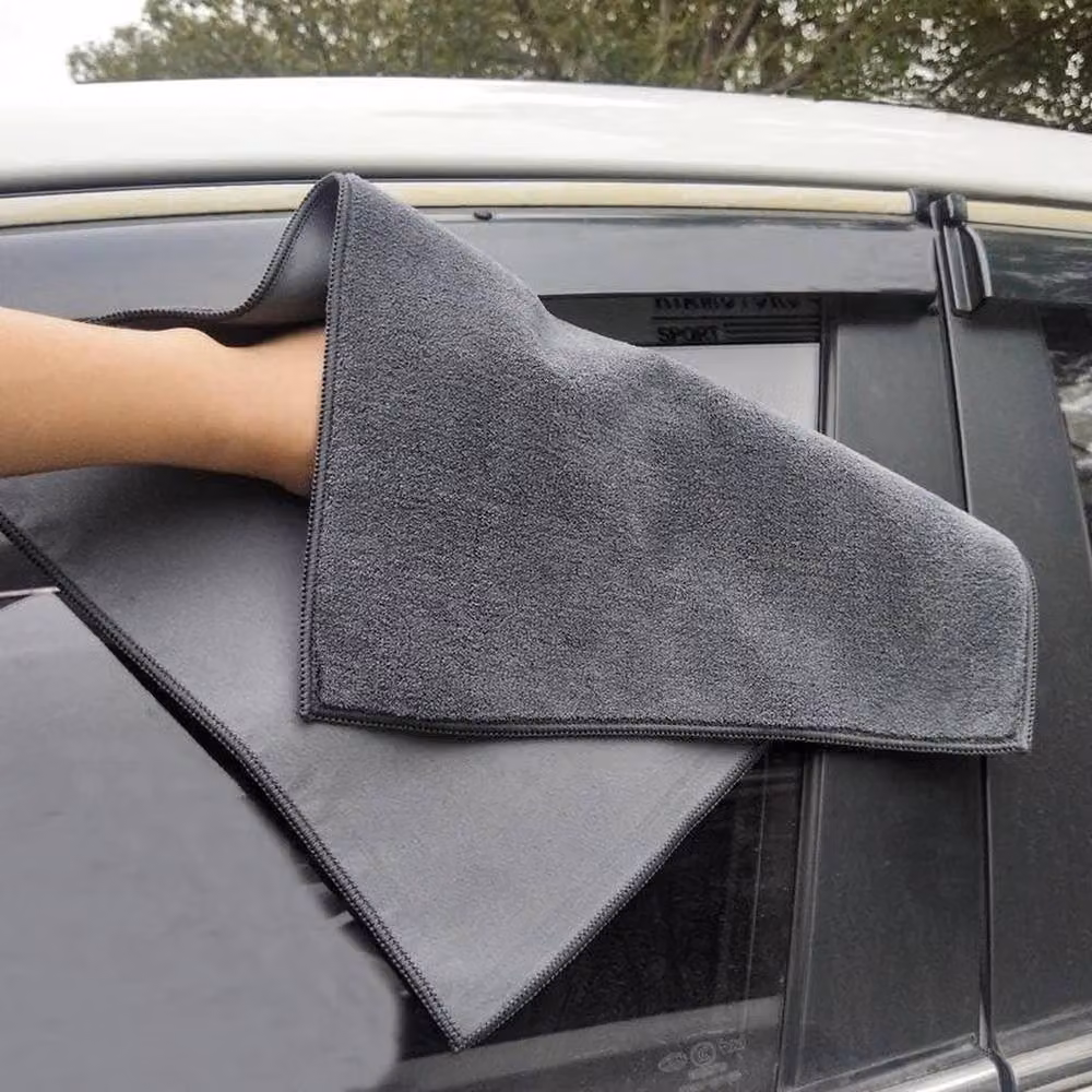 NESTLUNE 5-Piece Microfibre Cleaning Cloths for Glass, Windows, Mirrors and Cars, Grey, W/D/H: 100 x 100 x 100 cm – 3