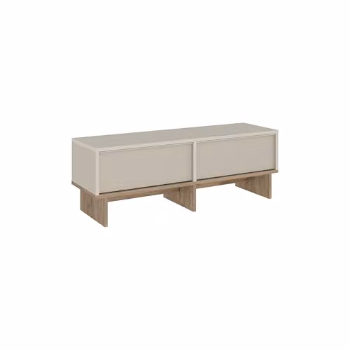 HOCUS PICUS TV Stand Cabinet in Sand, Beige and Oak, W: 118 cm, D: 40.8 cm, H: 35 cm – 2