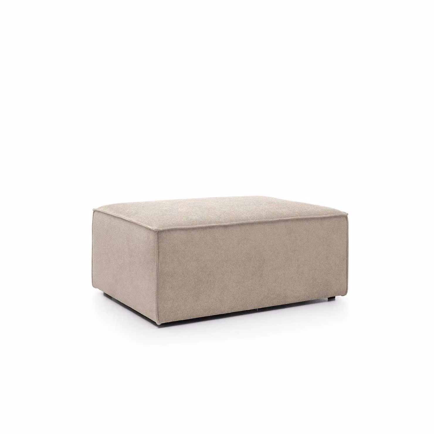 Abakus Direct Doris Rectangular Footstool in Beige Cord Chenille, W/D/H: 94 x 69 x 41 cm – 2