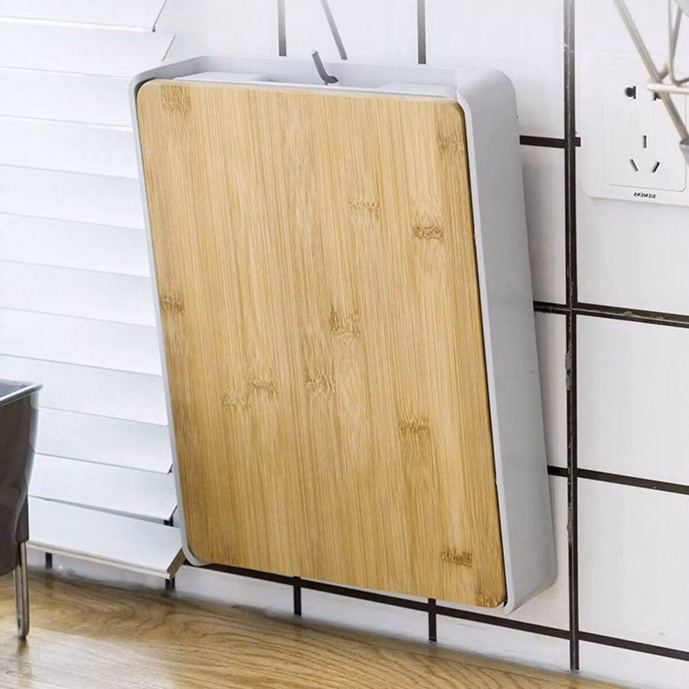KORVIXA Brown Rectangular Bamboo and Plastic Chopping Board – 2