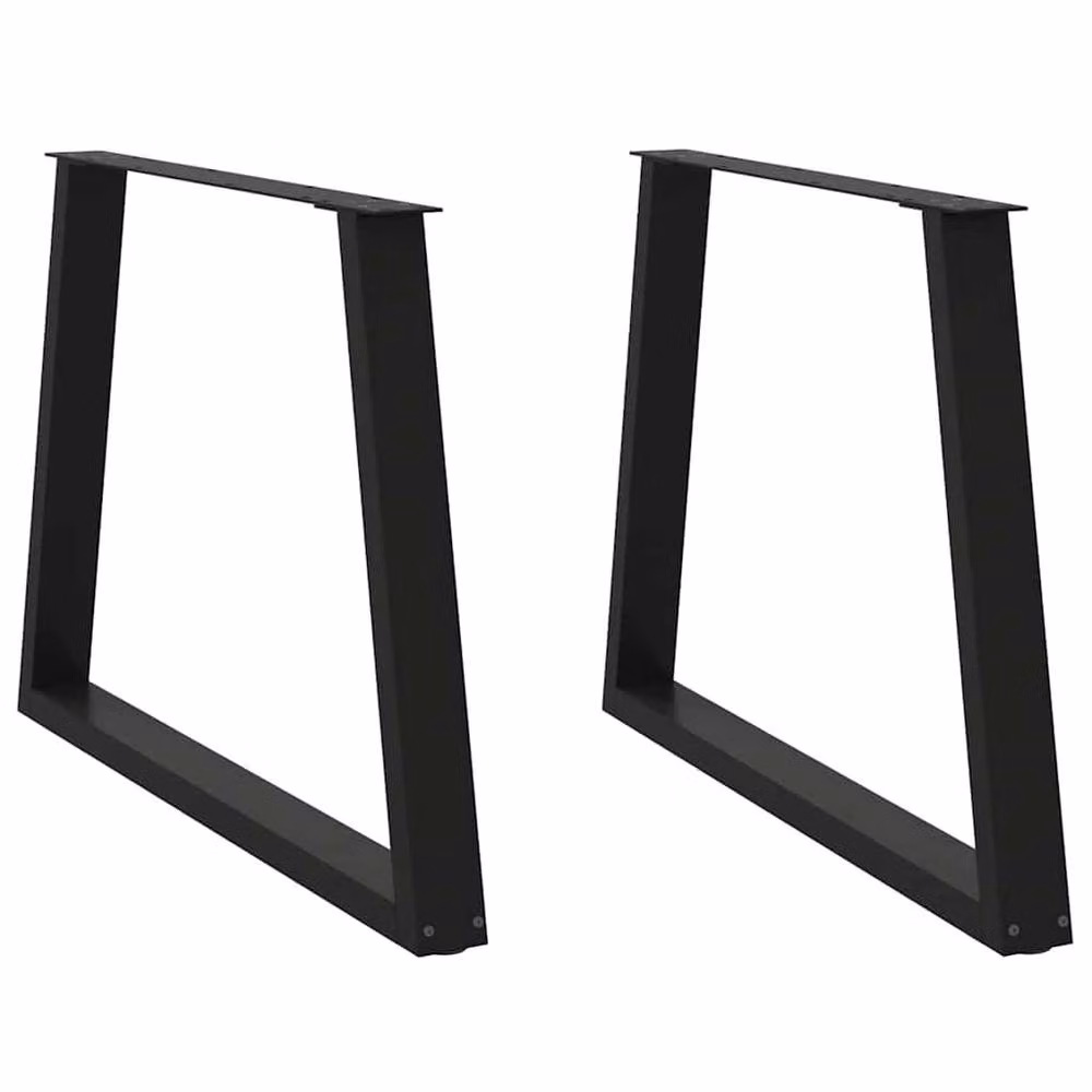 Berkfield Home V-Shape Dining Table Legs, 2 Pieces, Black Steel, H: 72-73.3 cm x W: 90 cm – 1