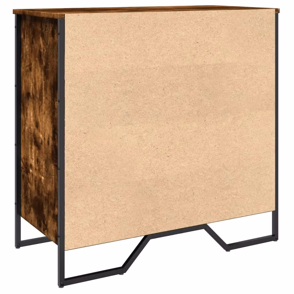 Berkfield Home Smoked Oak Shoe Cabinet with Integrated Seat, W/D/H: 80 x 38 x 78 cm – 4