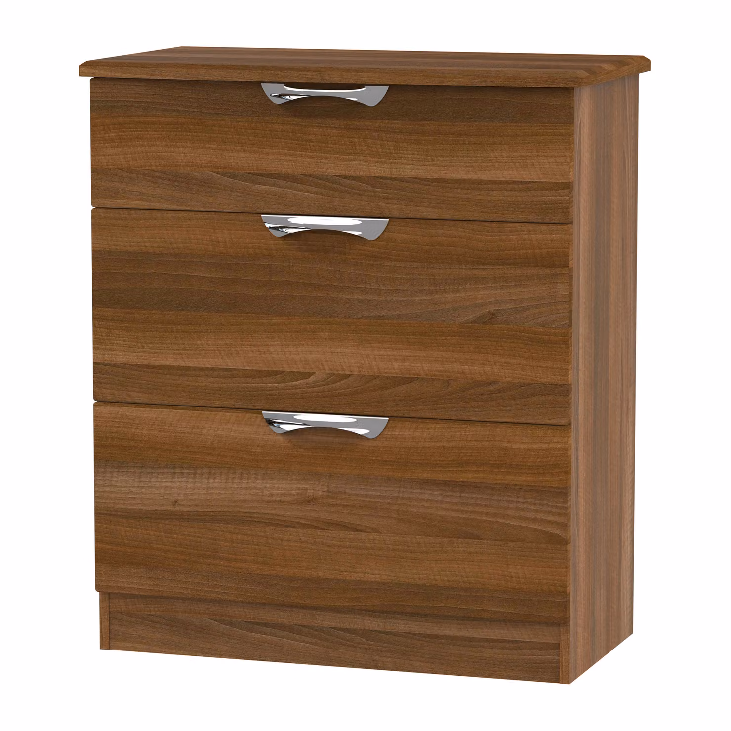 2 U Holborn Ready Assembled 3 Drawer Deep Chest in Walnut – 4