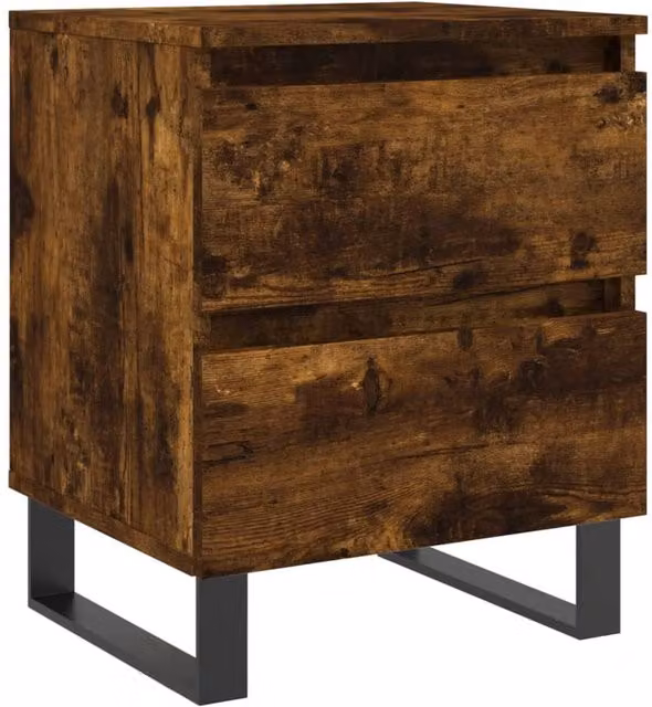Berkfield Home Bedside Cabinet in Smoked Oak Brown, W/D/H: 40 x 35 x 50 cm – 1