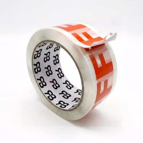 AQUARIUS Fragile Packing Tape, 12 Rolls, Red and Transparent, Width: 48 mm, Length: 66 m – 2