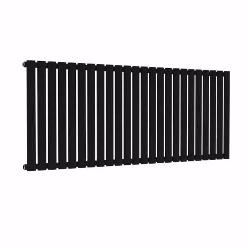 Lux Heat Black Oval Horizontal Single Panel Designer Radiator H 60 cm x W 144 cm – 2