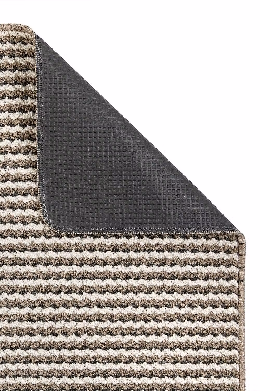 My Mat Stain Resistant Twist Stripe Rectangular Mat in Brown, White and Multicolour, W: 67 cm, D: 100 cm – 3