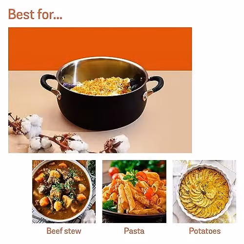 Meyer Accent Black Stainless Steel Casserole Dish with 4.7 l Capacity – 3