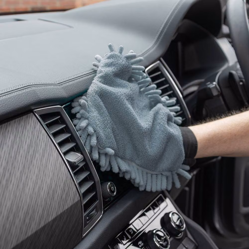 JVL Microfibre Cleaning Hand Mitt Duster, Grey – 6