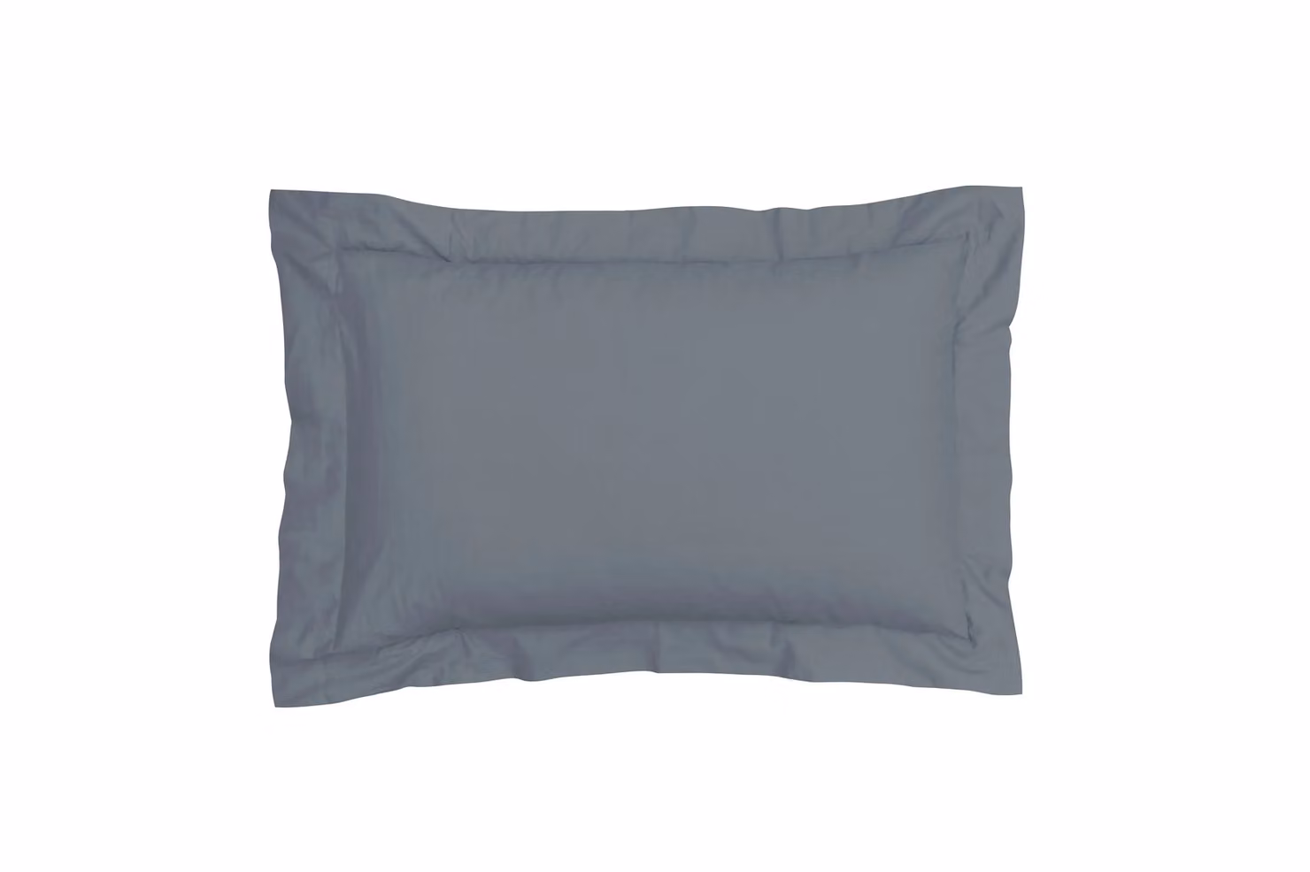 Sleepdown Pack of Two 100% Cotton Oxford Pillowcases in Grey, W/D/H: 63 x 89 x 63 cm – 2