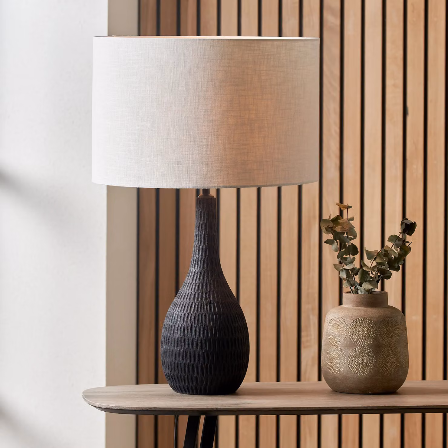 Ruma White Self Lined Linen Drum Lamp Shade for Table and Floor Lamps, Diameter: 45.72 cm – 3
