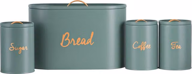Innoteck Airtight and Leakproof Metal Canister Set in Green