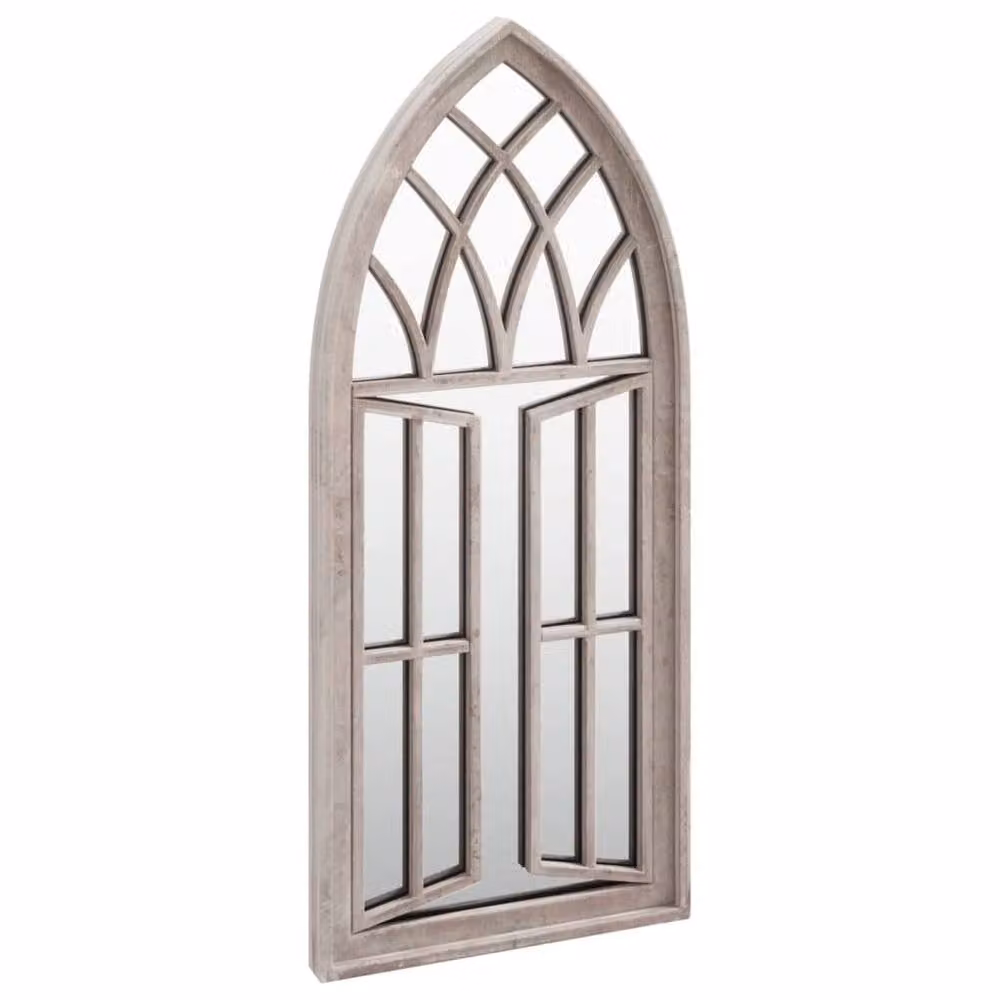 Berkfield Home Sand Rectangular Wall Mirror in Beige Metal, W: 70 cm, H: 30 cm – 3