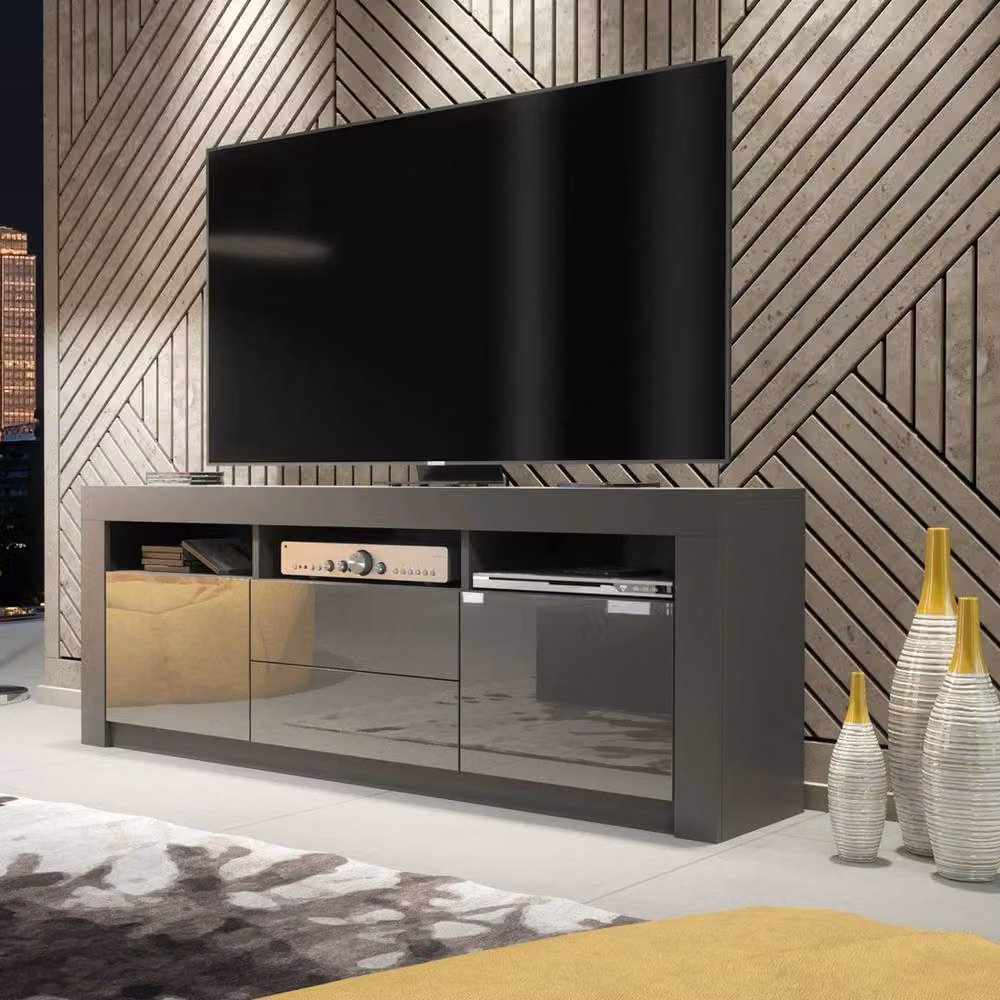 Mex Furniture Pawnora Modern Matt Grey TV Stand Sideboard Cabinet – 3