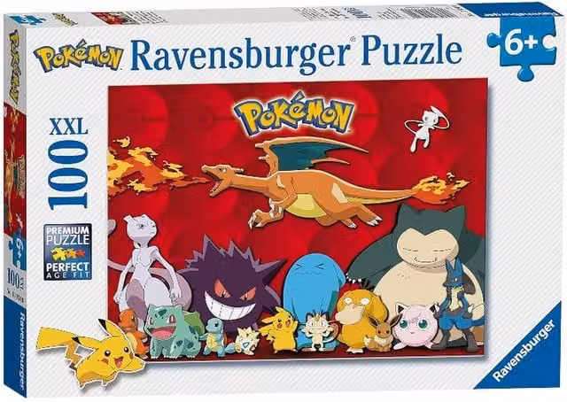 Ravensburger Pokemon 100 Piece XXL Floor Giant Puzzle, Multicolour