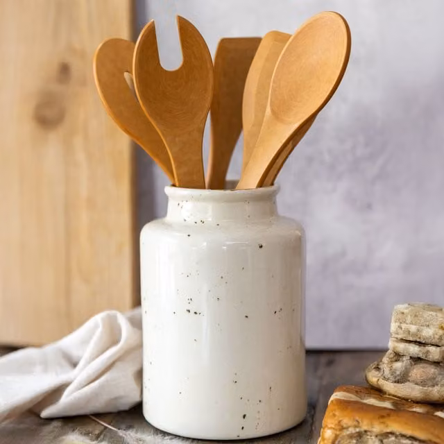 Natural Elements 4-Piece Brown Wood Fibre Utensil Set