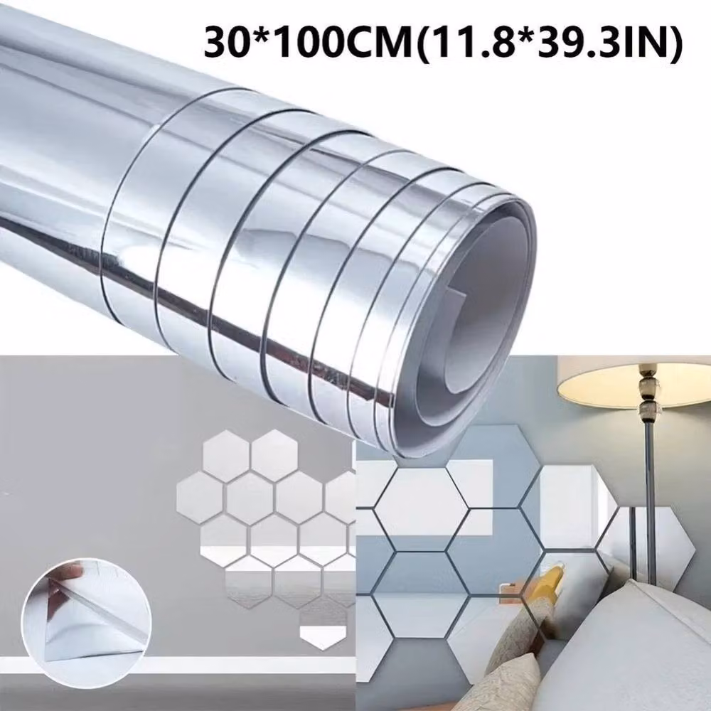 SPETLEK Shatterproof Flexible Mirror Sheets in Silver, W: 100 cm, H: 60 cm – 2