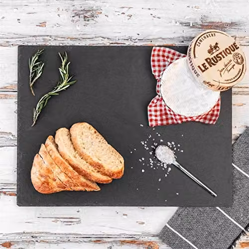 Argon Tableware Solid Slate Serving Platter in Black or Grey, W: 40 cm x D: 30 cm – 2