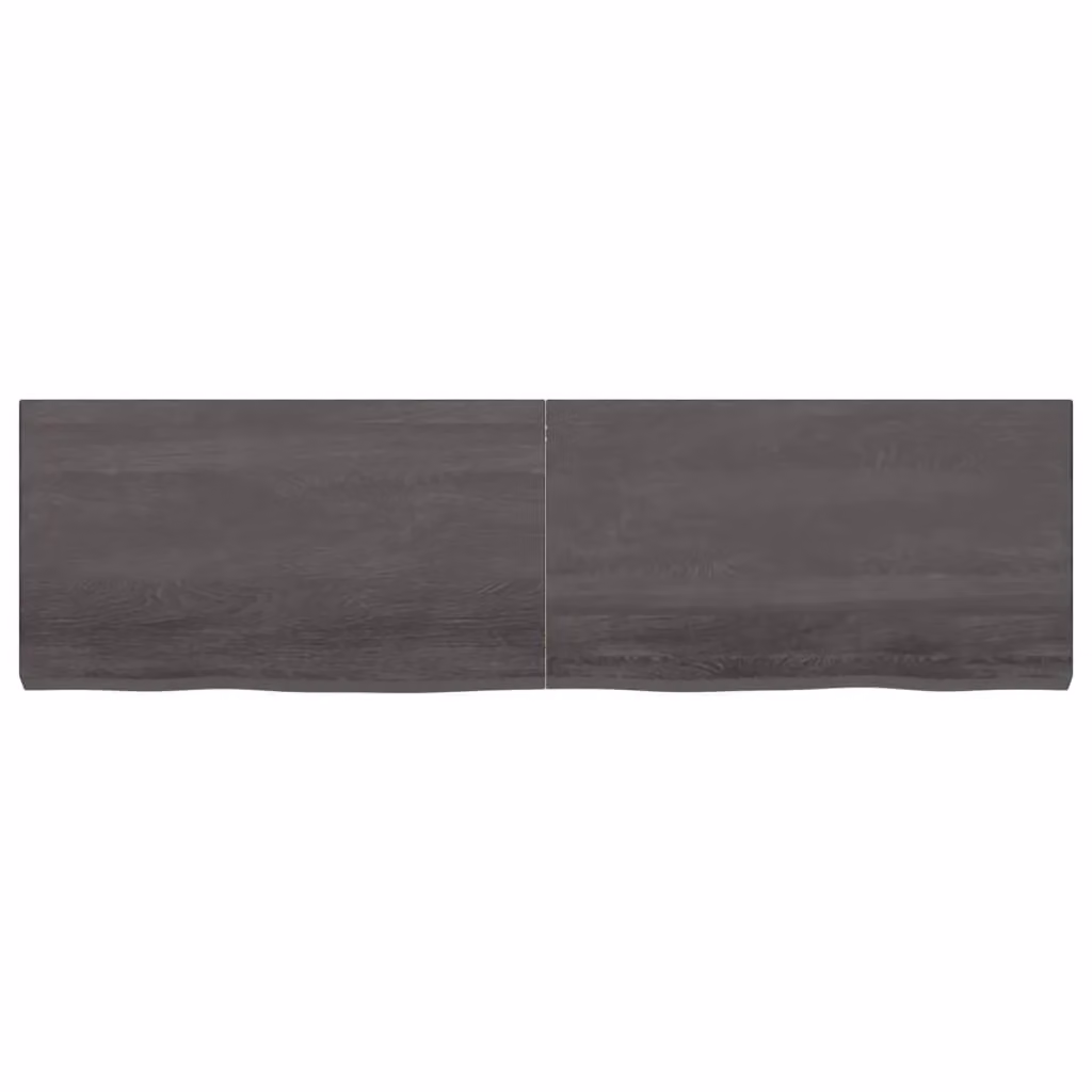 Berkfield Home Wall Mounted Rustic Oak Shelf in Brown and Dark Grey, W: 180 cm, D: 50 cm, H: 2-6 cm – 2