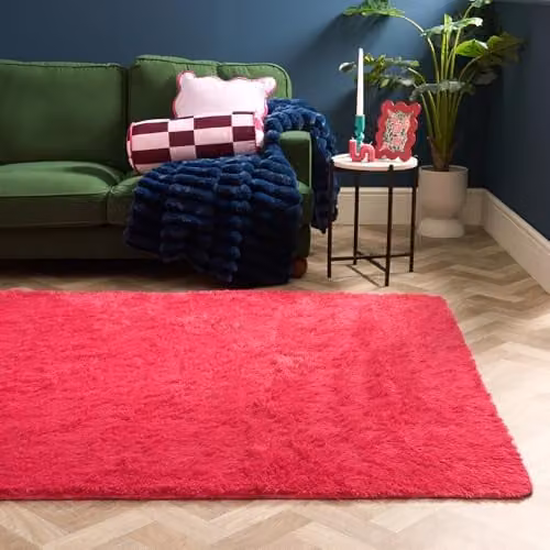 OHS Pink Soft Fluffy Shaggy Area Rug, W: 160 cm, L: 230 cm – 2