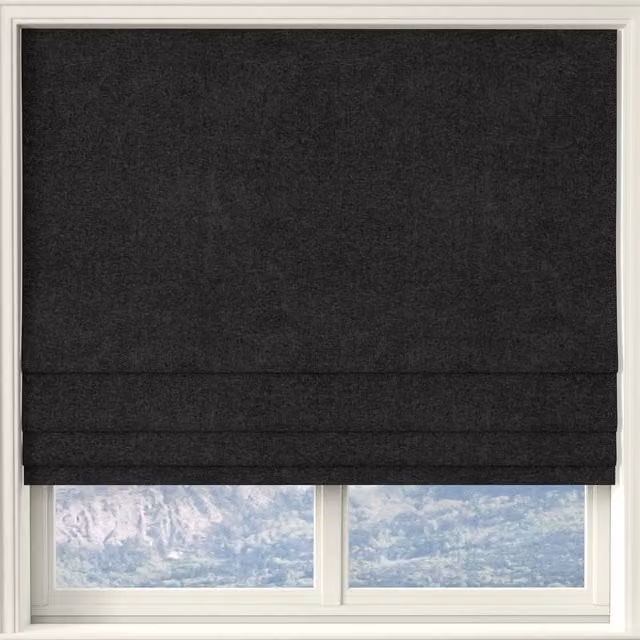 Linda Barker Petal Made to Measure Blackout Roman Blind in Black
