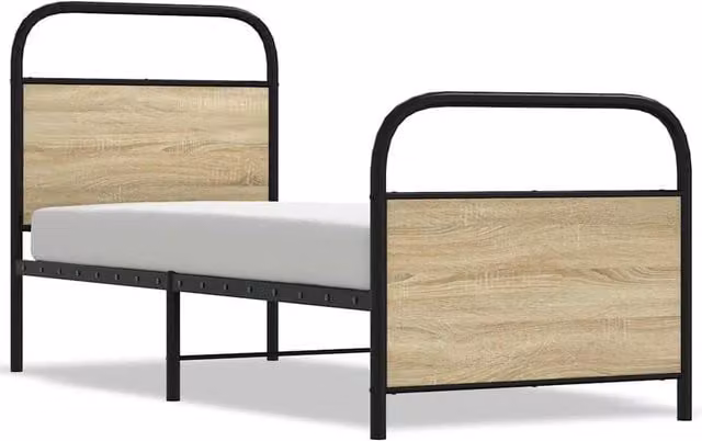 Berkfield Home Bed Frame in Sonoma Oak, Brown, W: 80 cm, D: 200 cm