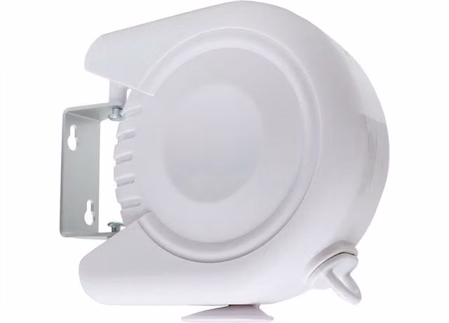 JVL White Retractable Outdoor Wall Mountable Clothes Line with Tensioner – 1