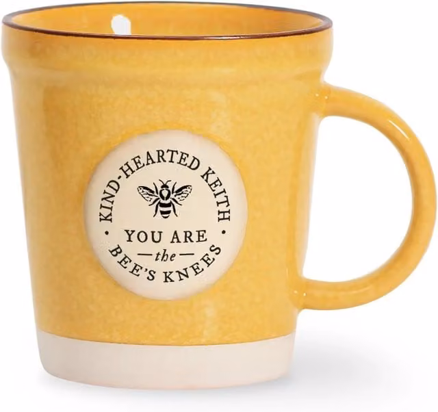 History and Heraldry Keith Pre-personalised Plant Pot Mug in Yellow Ceramic Stoneware