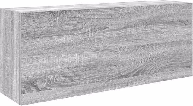 Berkfield Home Grey Sonoma Bathroom Wall Cabinet with Hinged Doors, W/D/H: 100 x 25 x 40 cm – 1