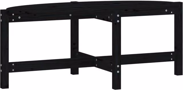 Berkfield Home Black Rustic Solid Pine Coffee Table, W/D/H: 118 x 63 x 45 cm – 1